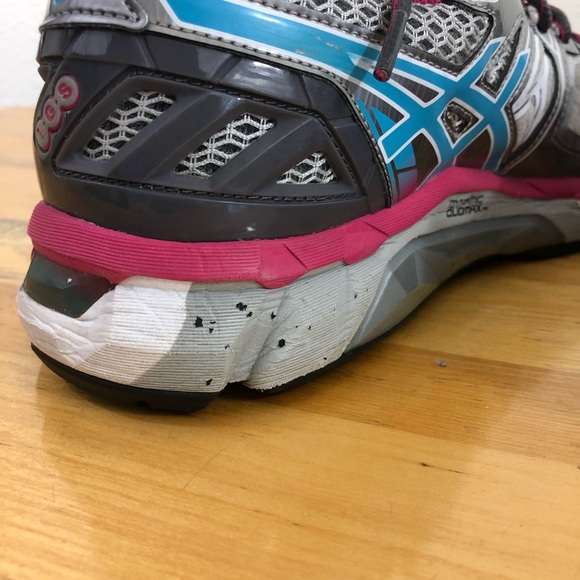 ASICS Gel Fortify Athletic Sneakers Gray Pink Blue Women’s Sz 9.5 - Picture 12 of 16